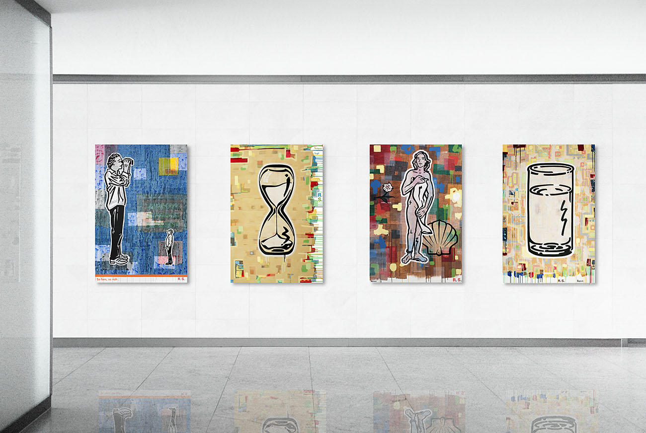 Ralf Schmidt artist Künstler Ausstellung mit aktuellen Gemälden im RWi4, Völklinger Straße, Düsseldorf